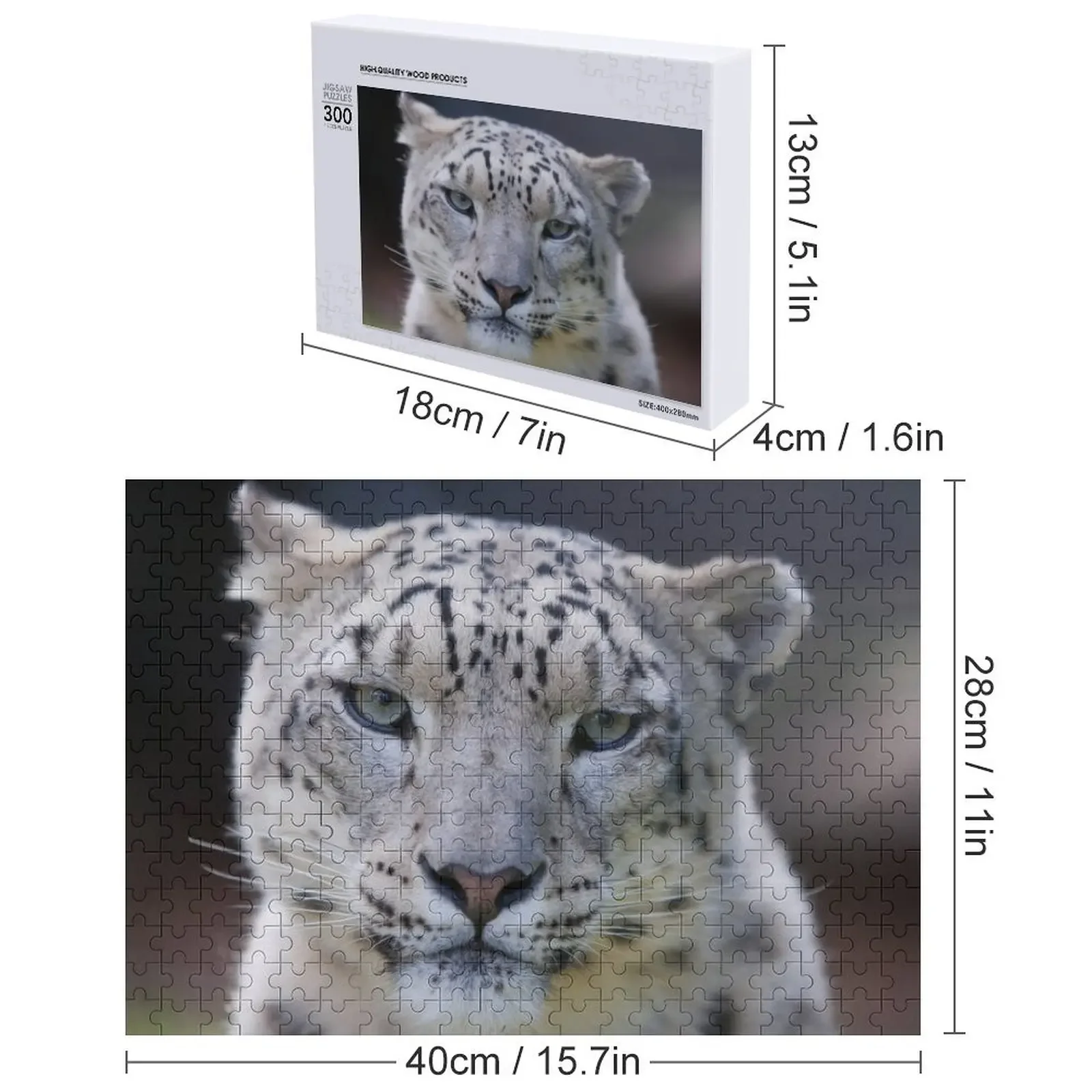 سنو ليوبارد بازل قطع هدية خشبية مخصصة اسم شخصي اسم خشبي مخصص شخصية لعبة ألغاز شخصية