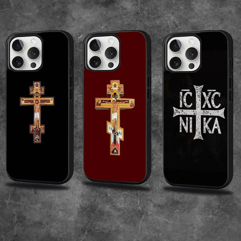 

Orthodox Cross Icon Phone Case For iPhone 17,16,15,14,13,12,11,Pro,Max,Plus,Mini,SE4,E Magnetic Magsafe Wireless Charging