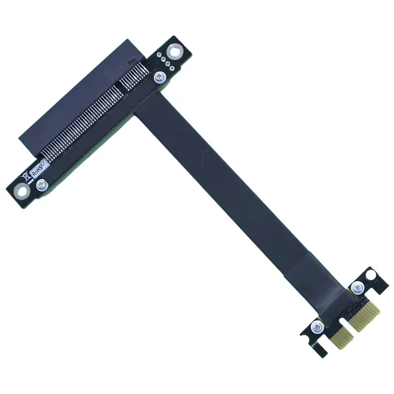 ADT-Link PCI-E X1 إلى X8 كابل تمديد جبيرة الانعطاف 180 درجة لترقية أجهزة الكمبيوتر