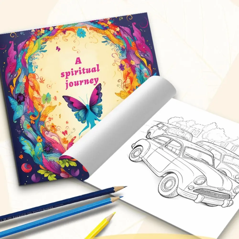 26 pagine Libro da colorare per adulti Alleviare lo stress Libro educativo disegnato a mano Rilassamento Divertente giocattolo interattivo genitore-figlio