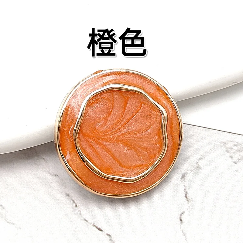 Neue Ankunft Gold Blume Harz Tasten Für Handarbeit Kleidung Frauen Mantel Anzug Strickjacke 6PCS 18MM/21MM/25MM Nähen Taste – Detail 12