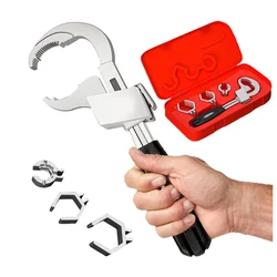 Llave ajustable Universal de doble extremo, llave de aleación de aluminio, llave de extremo abierto, grifo de fontanería de baño y herramienta de reparación de fregadero