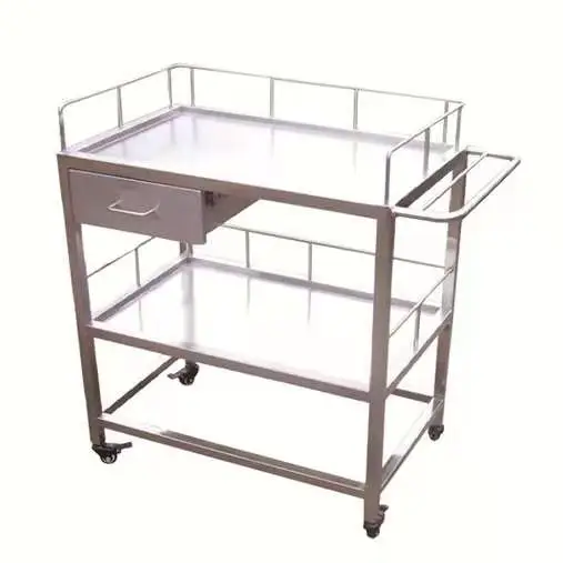 LIZE Factory Price Stainless Steel Medical Trolley Veterinary Cart Pet Hospital Trolley for Sale of Professional Manufacturers