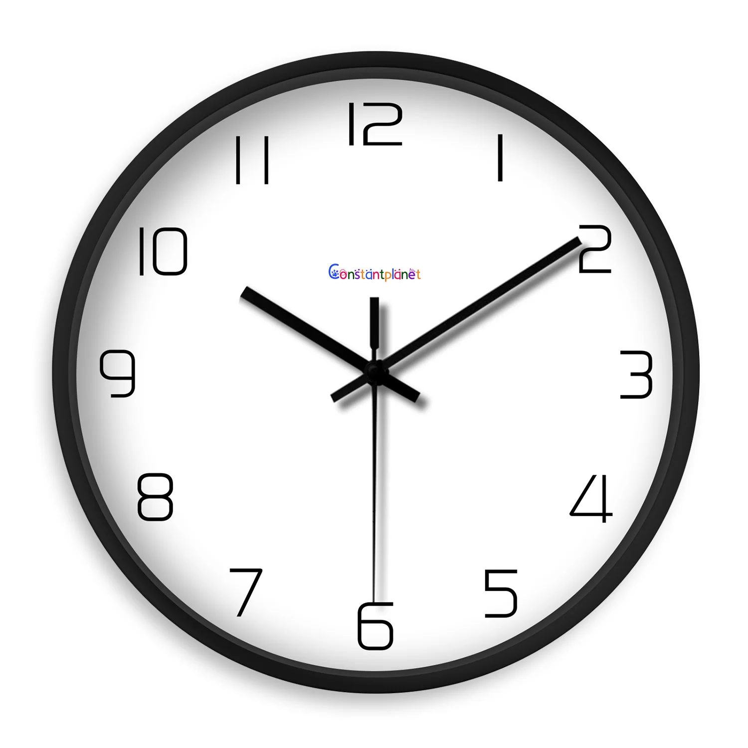 8 Zoll moderne einfache Muster Kunststoff Glas Wanduhr Wohnzimmer Schlafzimmer Küche Home Dekoration Wanduhr stille Quarzuhr Urlaub Geschenk (keine Batterie)