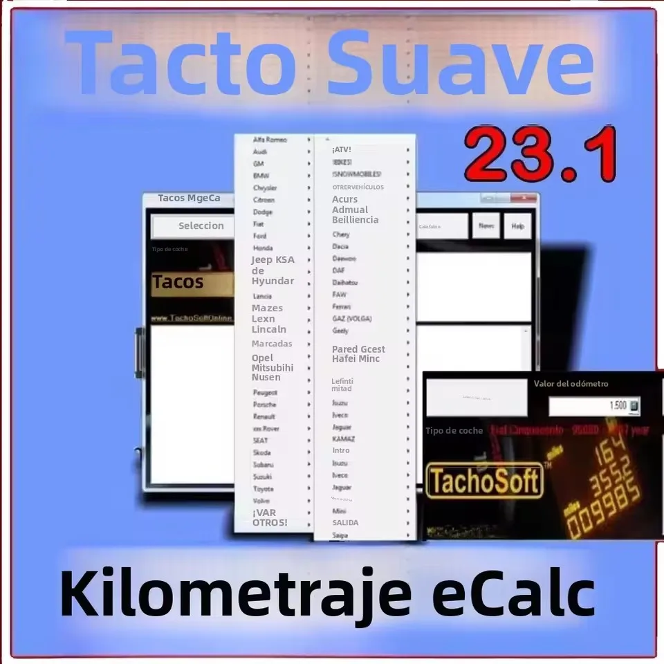 

Najnowsze oprogramowanie 2025Hot TachoSoft Mileage Calculator 23.1 oprogramowanie do korekcji przebiegu Pełna wersja obsługuje