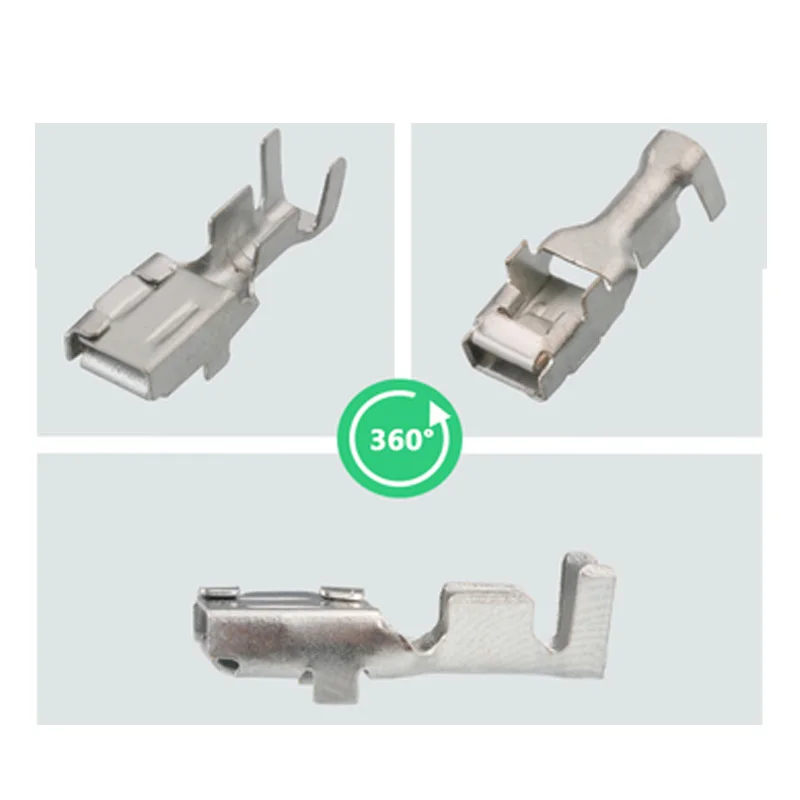 applicable to automotive electronic fan terminal 4.8mm wiring plug spring tinned copper terminal DJ621-4.8x0.8B
