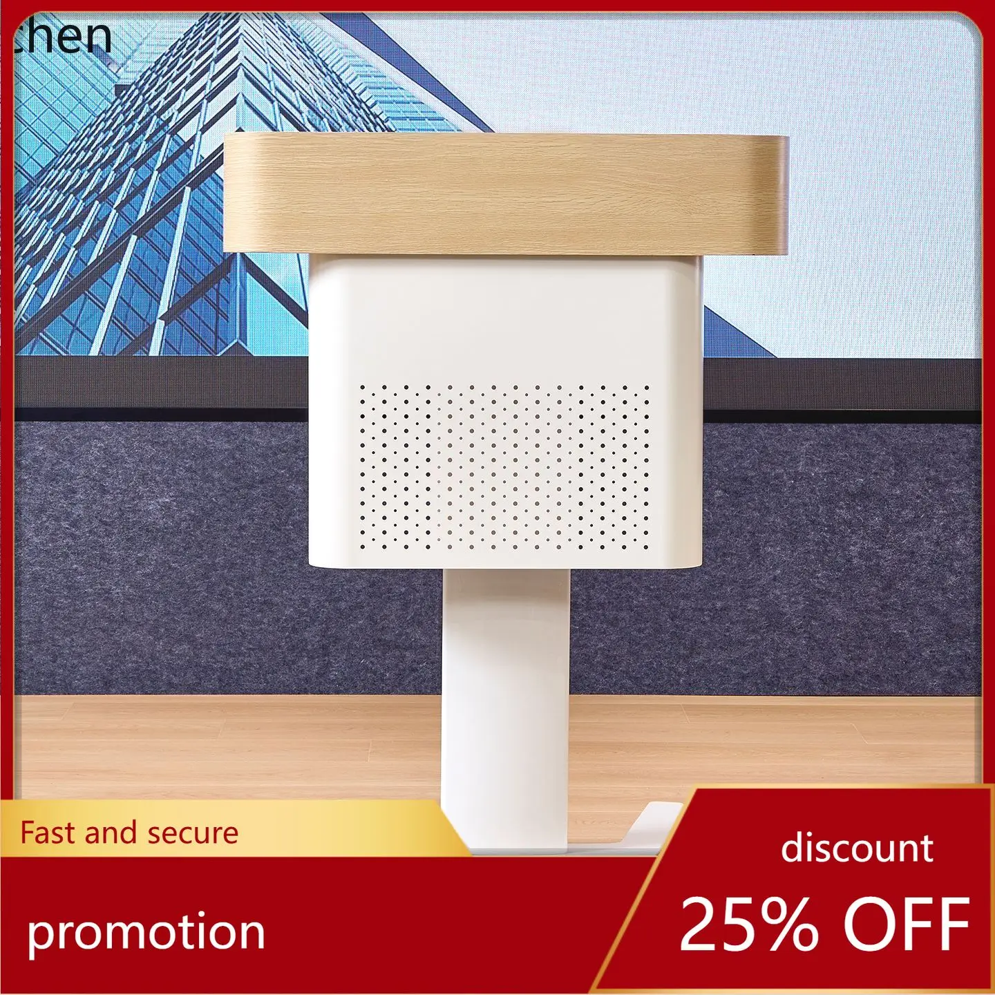 HXL Movable Lecture Table Host Training Classroom Lectern Table Lifting Reception Desk