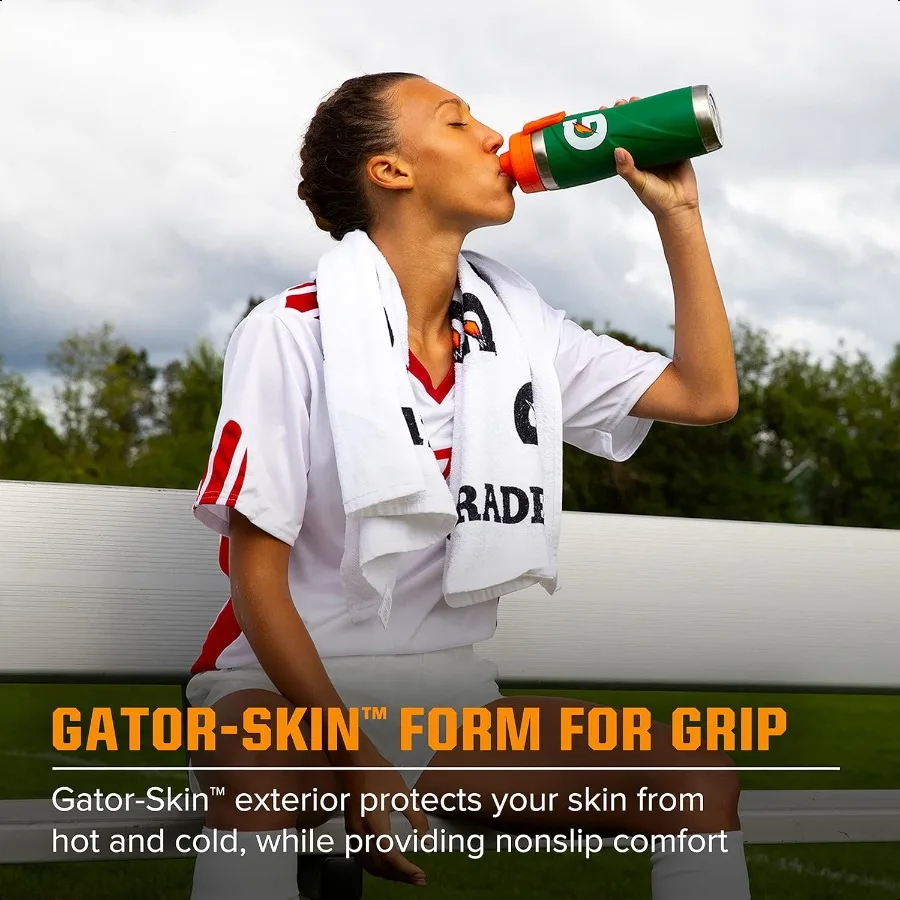 Edelstahl-Sportflasche, 26 Unzen, doppelwandige Isolierung, grün, 1 Stück