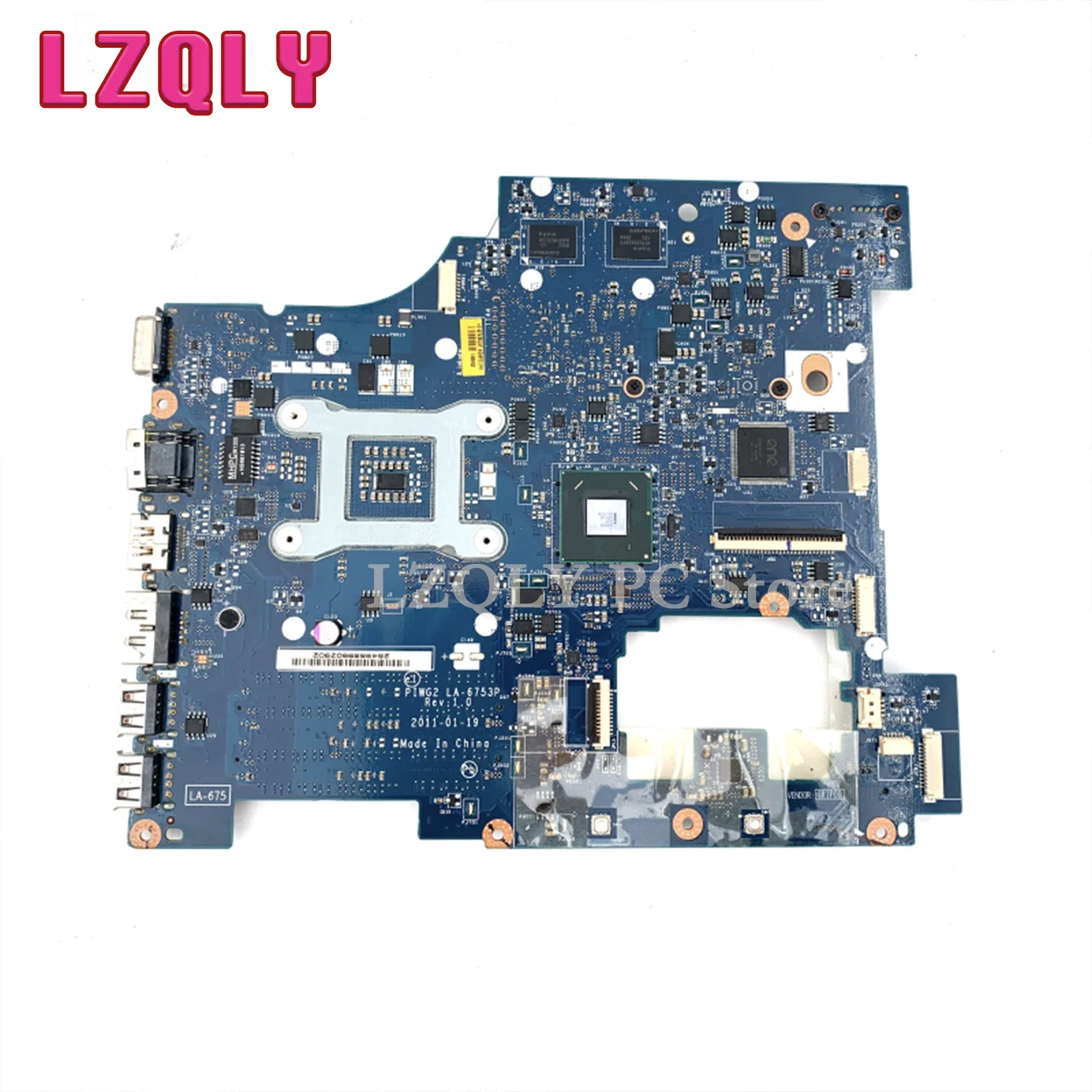 LZQLY For Lenovo G570 PIWG2 LA-6753P Laptop Motherboard HD 6300M GPU HM65 DDR3 Main Board Full Test