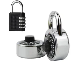 45mm/40mm Rotary Padlock Digit Combination Code Lock Safe Round Dial Number Luggage Suitcase Security Bicycle Drawer Cupboard