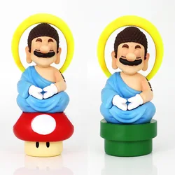 14cm Super Mario Bros Cosplay Buddha Action Figure PVC GK Model Creative Toys Room Desktop Car Decorative Ornament Birthday Gift