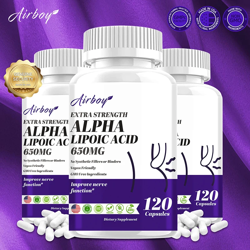 Alpha Lipoic Acid - Powerful Antioxidant for Brain and Heart Health Cognitive Function, Relax Nervous