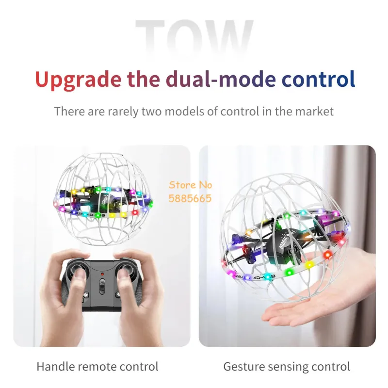 360 °   완벽 보호 축구 스타일 장애물 회피 원격 제어 쿼드콥터 3D 롤 자동 호버 헤드리스 듀얼 모드 RC 드론