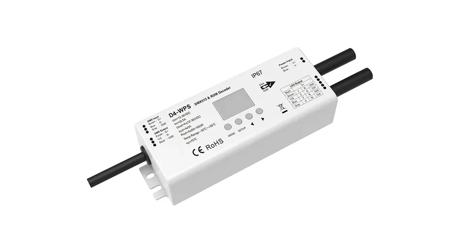 Skydance DMX Decoder Numeric D4 D4-E D4-P D4-XE D5 D12 D24 D12A RF Control /Din Rail/Multiple Dimmer PWM For LED Strip Lights