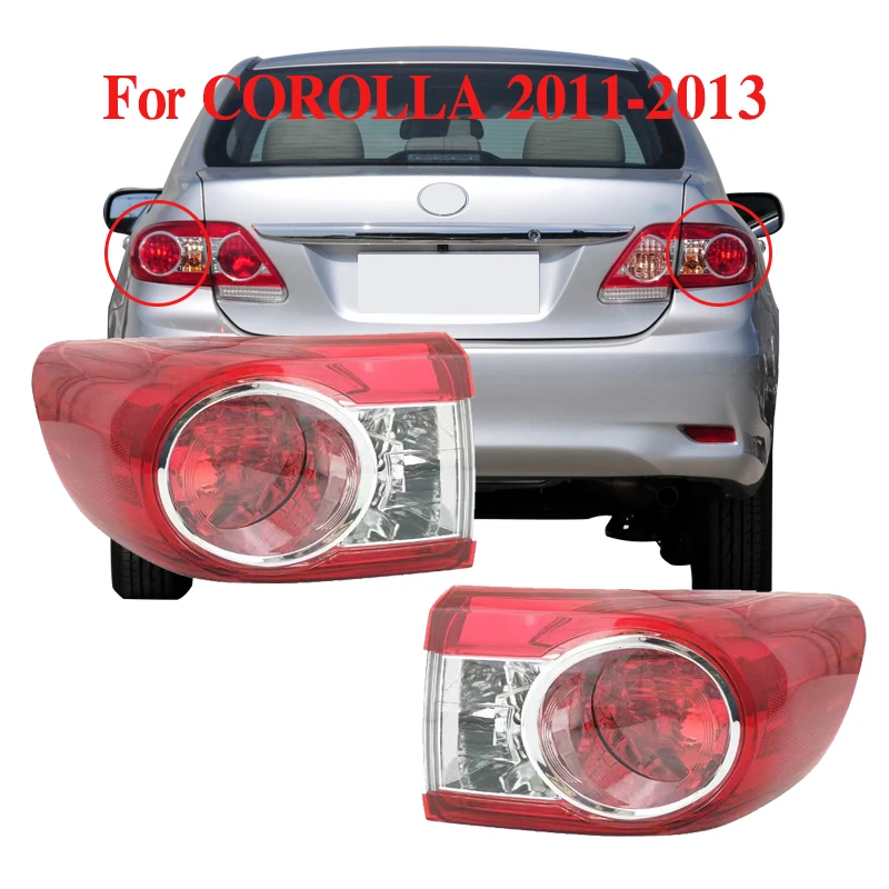 

Tail Light Assembly Semi-Finished Product For Toyota Corolla 2011 2012 2013 Light Stoplight Reversing Lampshade Without Bulb