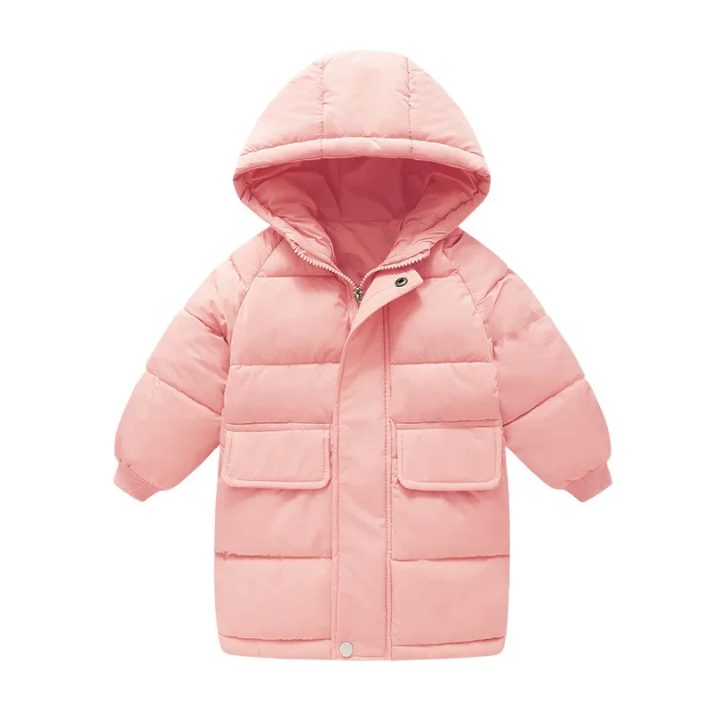 Children's Down Jacket Girls' Mid Length Boys' Over Knee Big Boys' and Small Babies' Fashion Trend