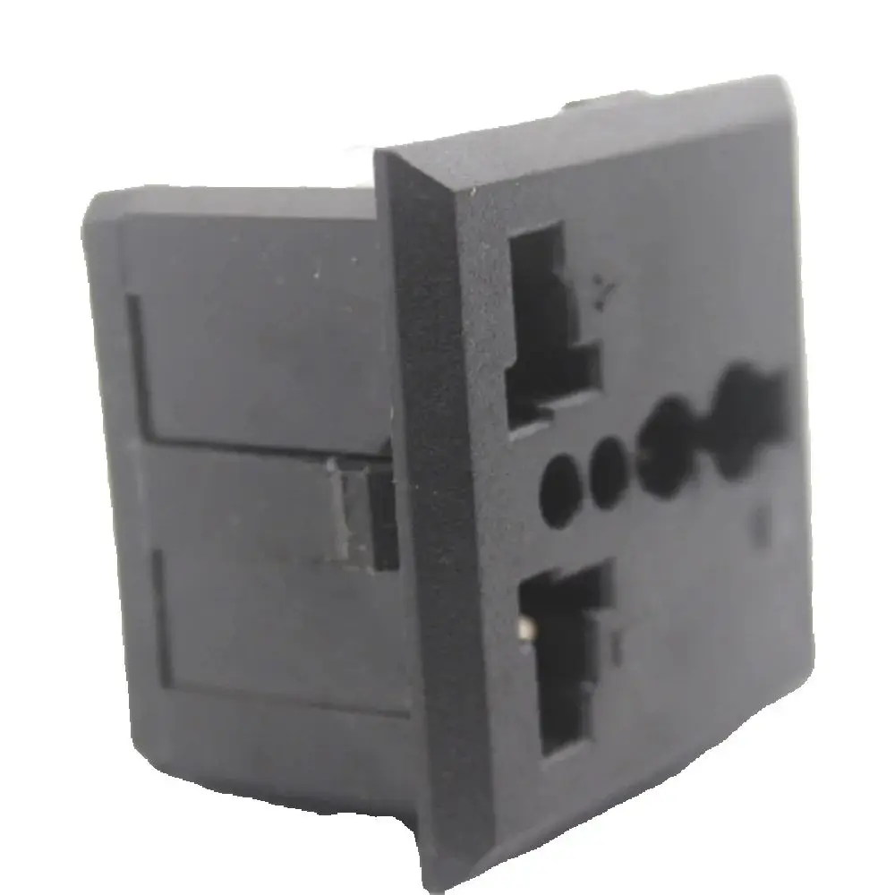 1pcs Universal UK AU US EU PDU UPS AC Power Socket Swiss Italy Multi-function AC Electric Panel Receptacle AC Outlet 250V Black
