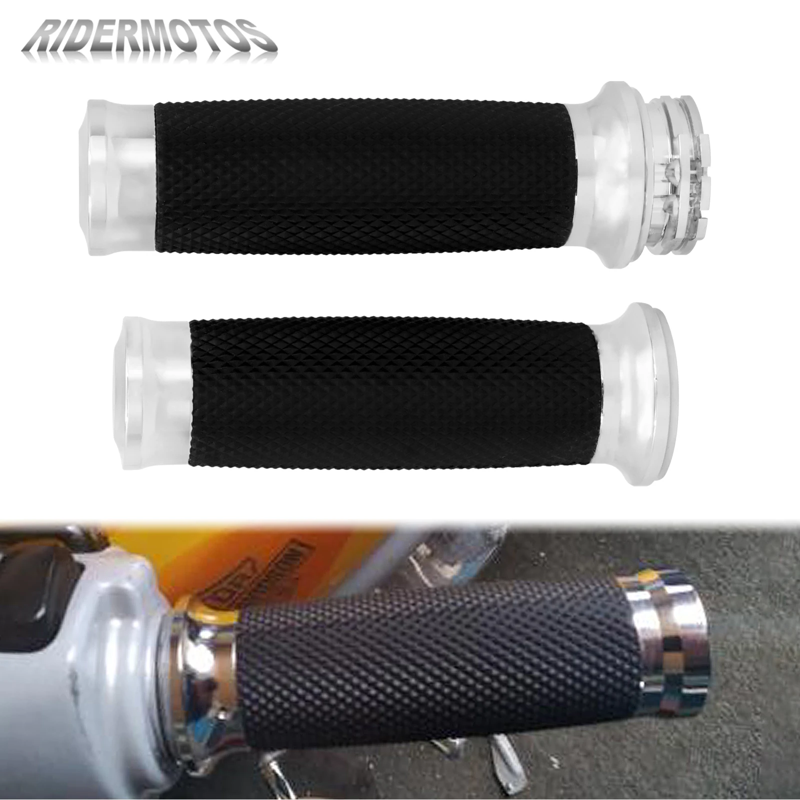 

Handle Bar Grips For Harley Sportster XL 883 Motorcycle 1"25mm Hand Bar Chrome For Touring Street Road Glide Dyna VRSC Softail