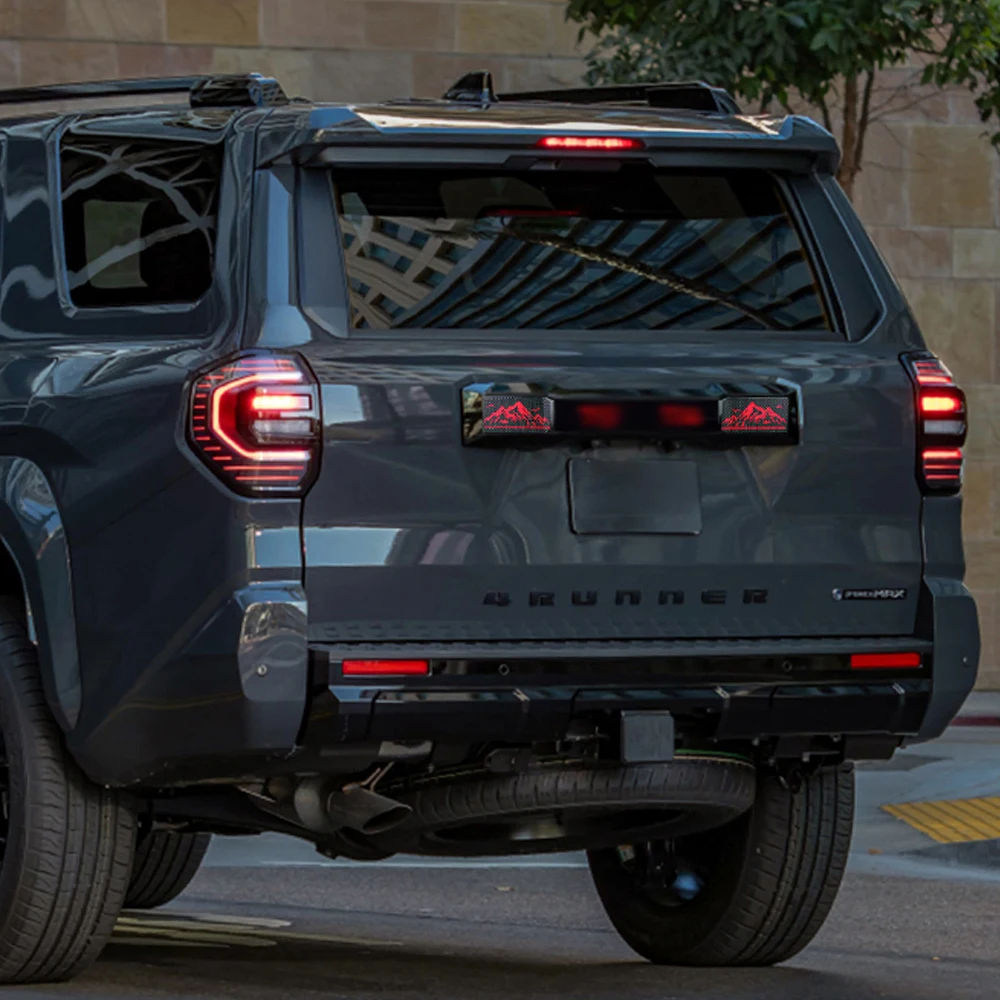 Car Taillights Assembly for TOYOTA 4Runner 2025 LED Auto Back Lamps Upgrade Dynamic Through Letter Snow Mountain Design
