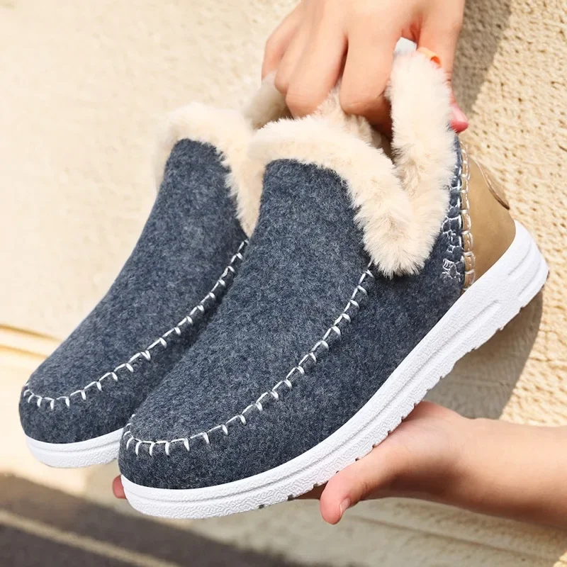 

Cotton Women's Winter Boots with Thick Velvet Snow Boots Short Fashionable and Warm Cotton Boots Cheap Shoes Clearance
