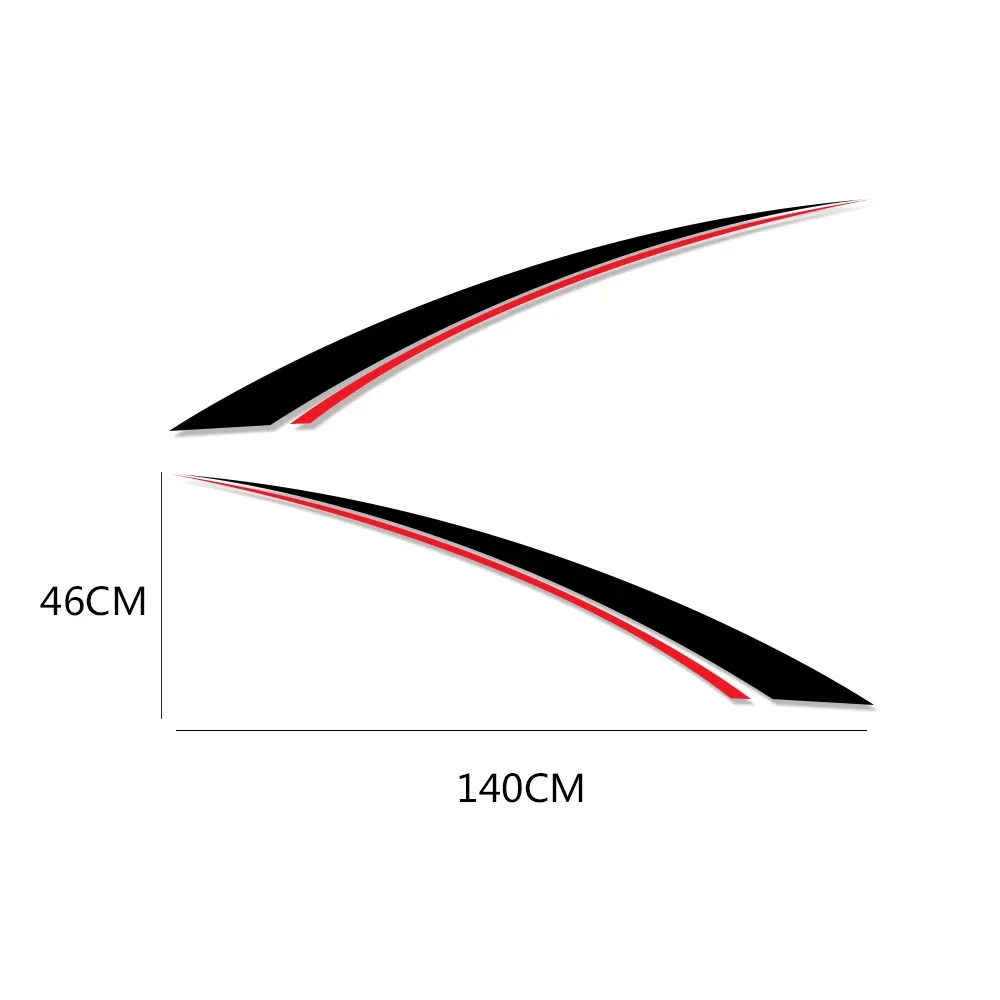 2pcs Car Stickers Sport Vinyl Decals Auto Tuning DIY Decoration Accessories For Audi BMW Mercedes Benz Ford VW Toyota Nissan Kia view 5