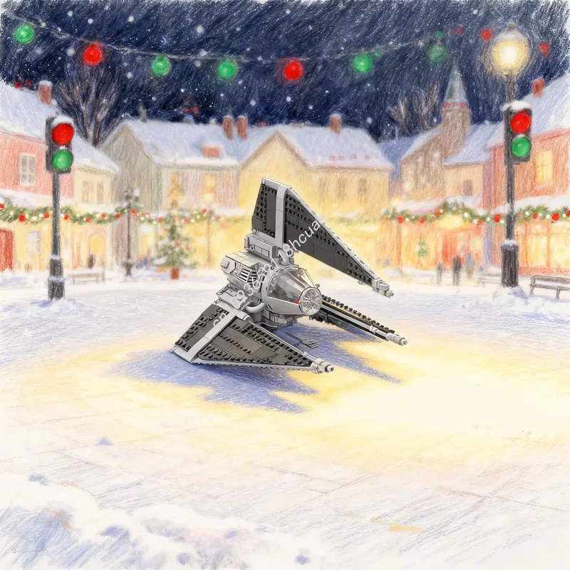 

1105pcs MOC TIE Ph Phantom Star Battle Model Building Blocks Architecture Festival Gifts Toy Creative Idea Education Brick