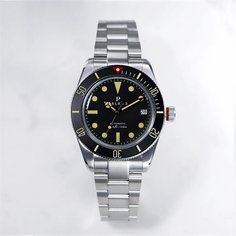 Peleus Vintage 38mm 6200 Diver Watch New Upgraded for Men Luxury NH35 Automatic Mechanical  Waterproof 100m