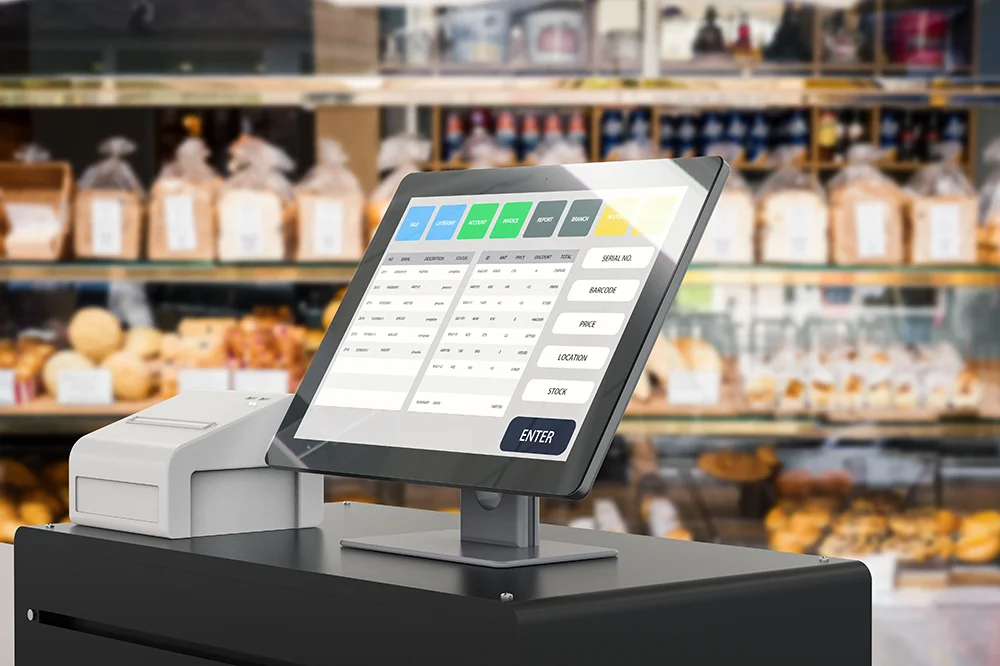Cheap 15 Inch Cashier Cash Register System with Scanner All in One Pos Systems Machine for Retail Restaurant Supermarket