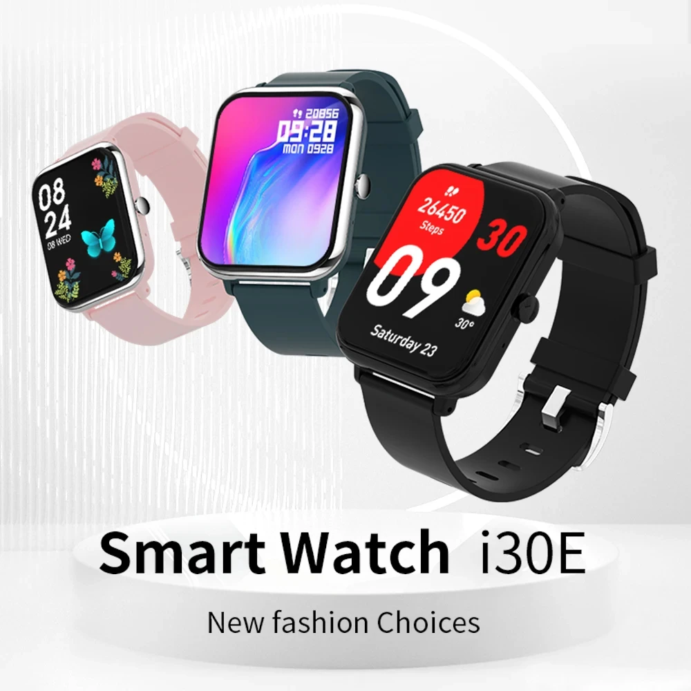 

New i30E Smartwatch Men 1.9” Screen 100 Sport Modes Bluetooth Call IP67 Waterproof Sleep Monitor Smartwatch Women Clock