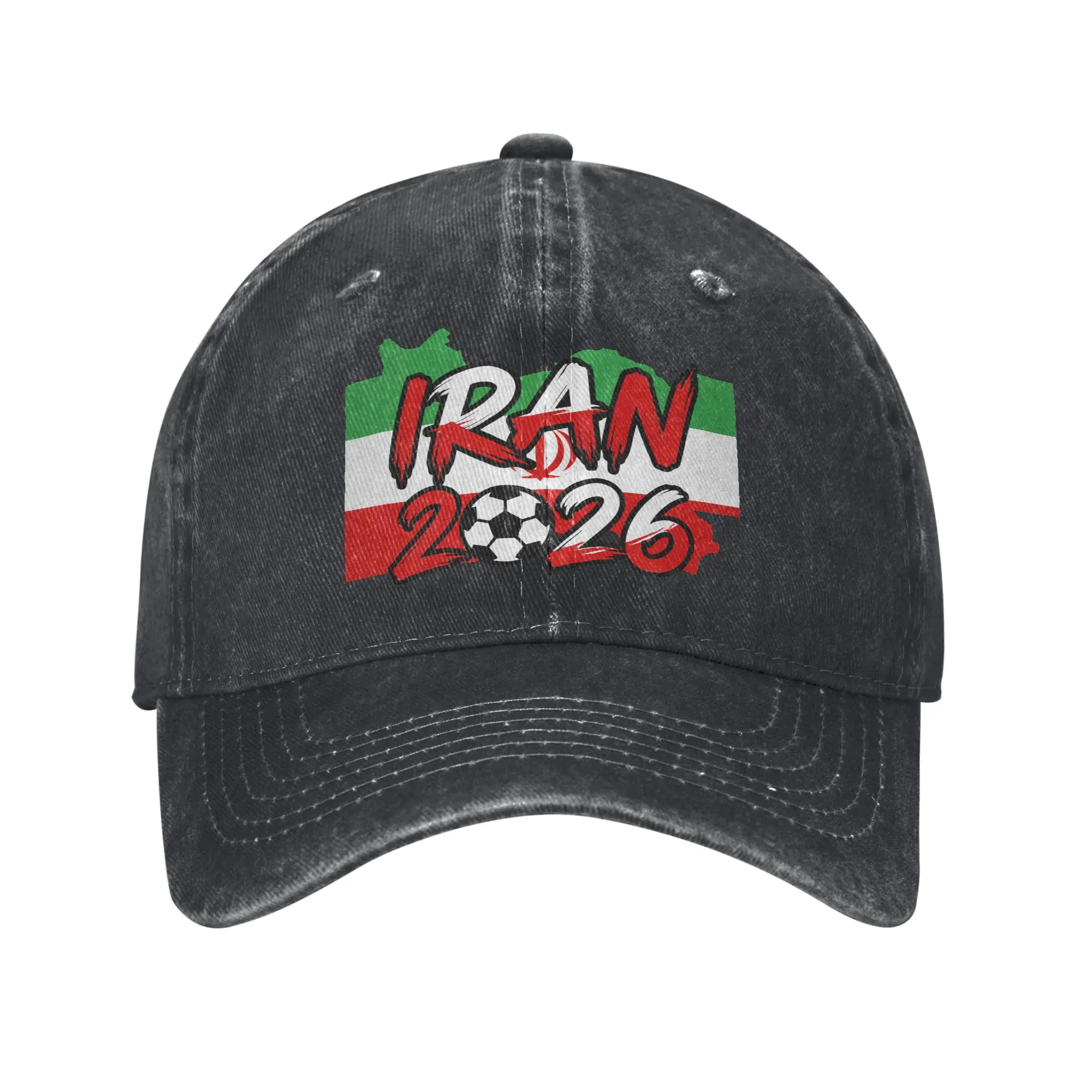 Iran Football Match 2026 Baseball Cap Vintage Distressed Cotton Usa Canada Mexico Soccer Snapback Hat Unisex Golf Caps Hat