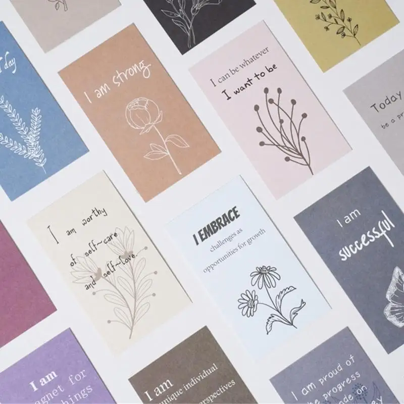 T5ea 100 fogli moranti morilistica delle carte motivazionali ispiratrici per donne carte affermazione positiva schede