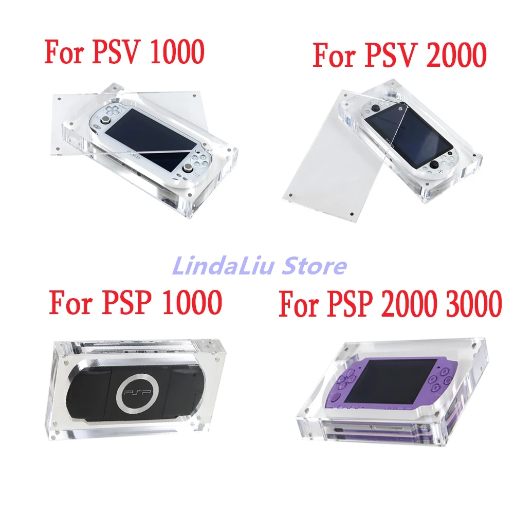 Acrylic Box Display protection Case For PSP 1000 2000 3000 Game Cassette Box High Transparent Case For PSV 1000 For PSV 2000