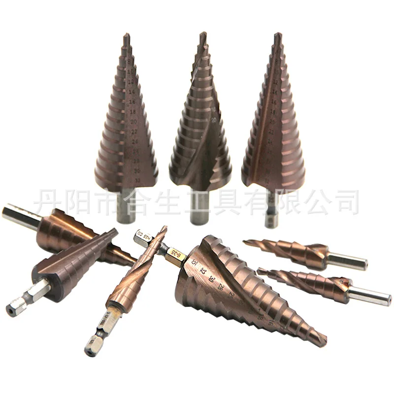 M35 Step Drill Bit Set Cobalt Multiple Hole Cobalt Conical Carbide Drill Perforator Hole Cutter Tool Stainless Steel Hole Opener