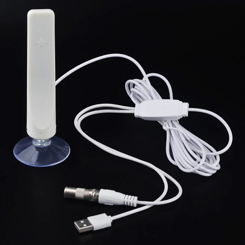 Antena Digital HDTV para interior, amplificador de radio de rango de 50 millas, DVB-T2, receptor de señal parabólica aérea