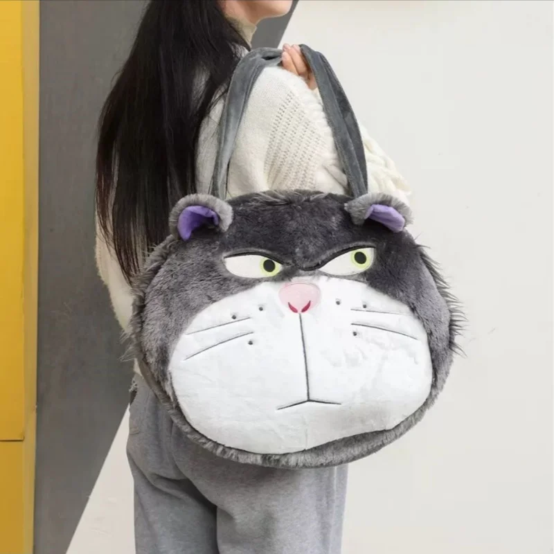 Kawaii Disney Cinderella Bad Cat Lucifer Handbag Anime Plushie Single Shoulder Bag Cute Cartoon Animal Lucifer Cute Xmas Gift