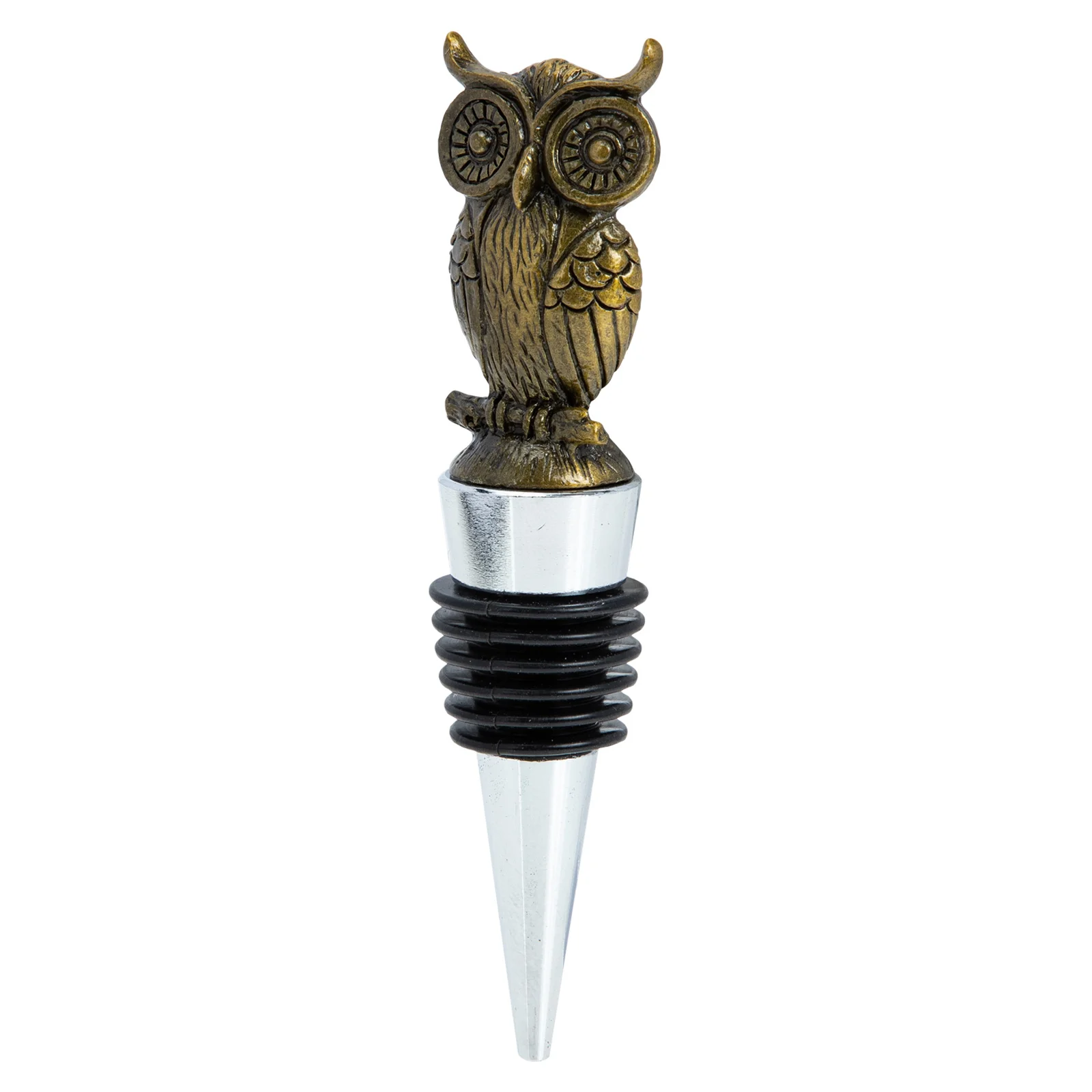 

Zinc Alloy Owl Wine Stopper Sturdy Creative Shape Red Wine Bottle Plug Party Decorative Sealing Stopper Reusable