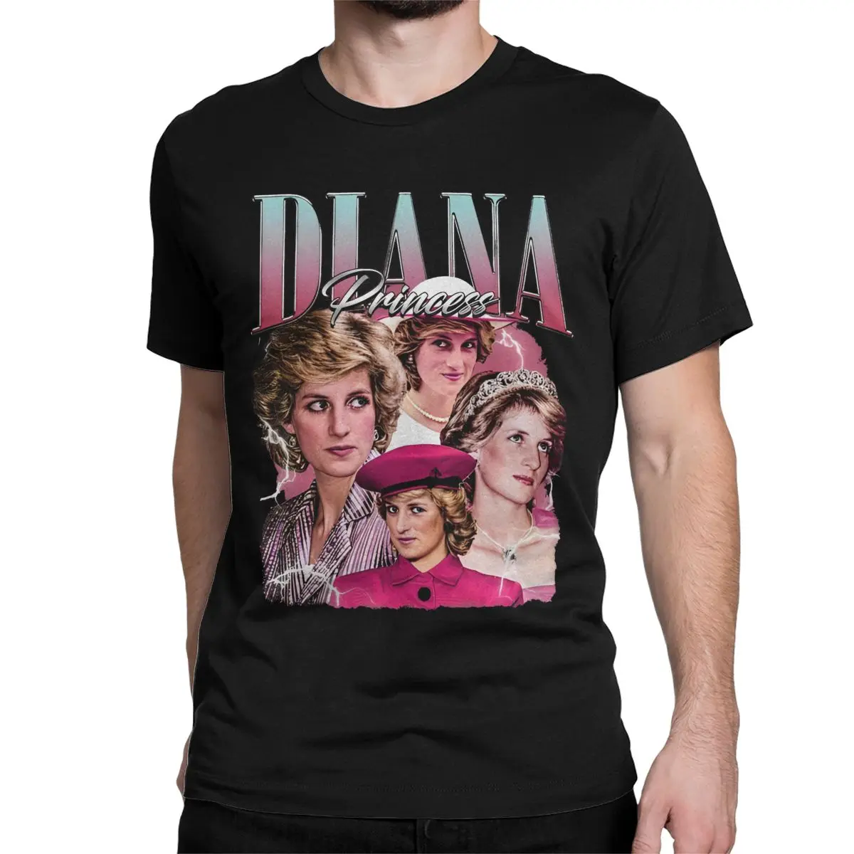 Men Women's T-Shirt Diana, Princess Of Wales Vintage Novelty Pure Cotton Tees Short Sleeve T Shirts Round Neck Tops Summer