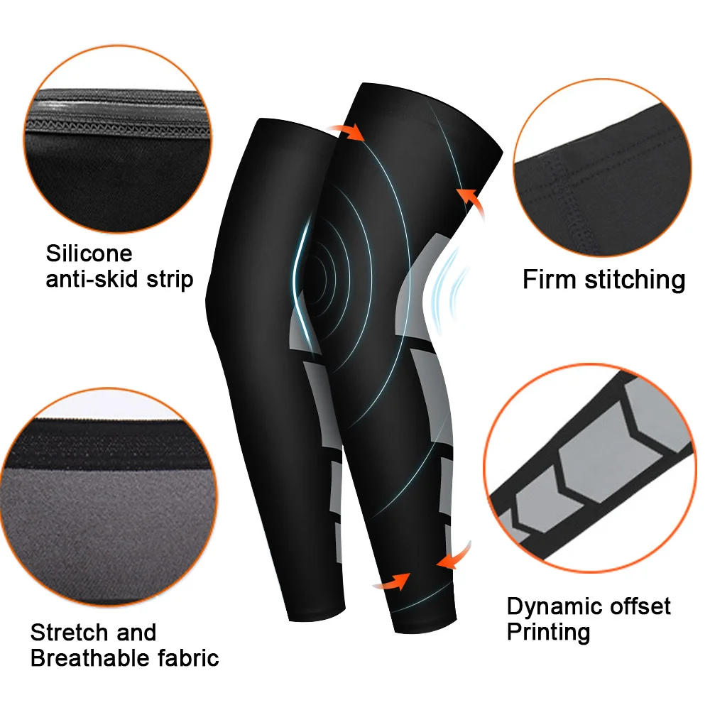 1 Pair Compression Long Socks Men Women Knee Fitness Knee Pad Anti Slip Support Thigh Long Stockings Leg Thigh Sleeves