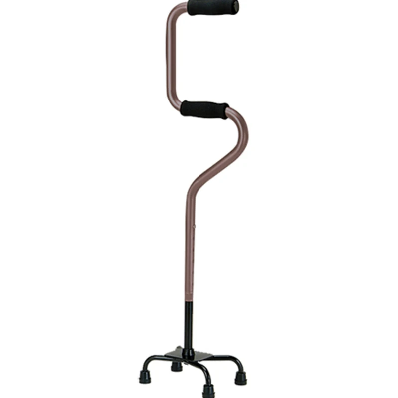 

Non-slip , four-legged telescopic crutches light curved aluminum alloy four-corner elderly walking sticks to help walk