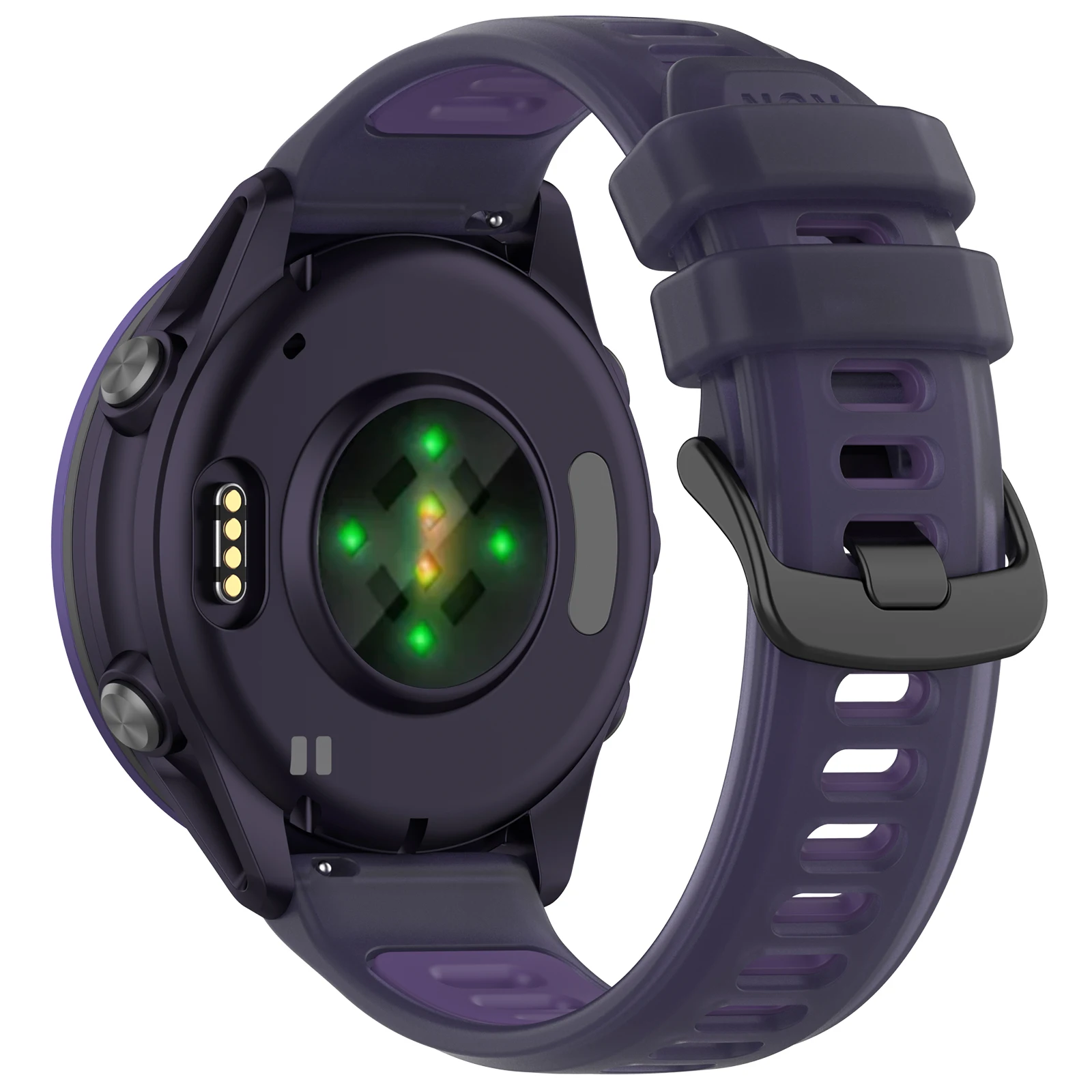 22 مللي متر 20 مللي متر شفاف نغمتين سيليكون حزام ل Garmin Forerunner 570 265 255 165 55/Vivoactive 6 5 4/Venu الرياضة الفرقة سوار