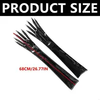 76HE NEW Luxurious Enamel Leather Long Gloves for Women Witch Gloves for Masquerades Party and Special Occasion Dressingup 6