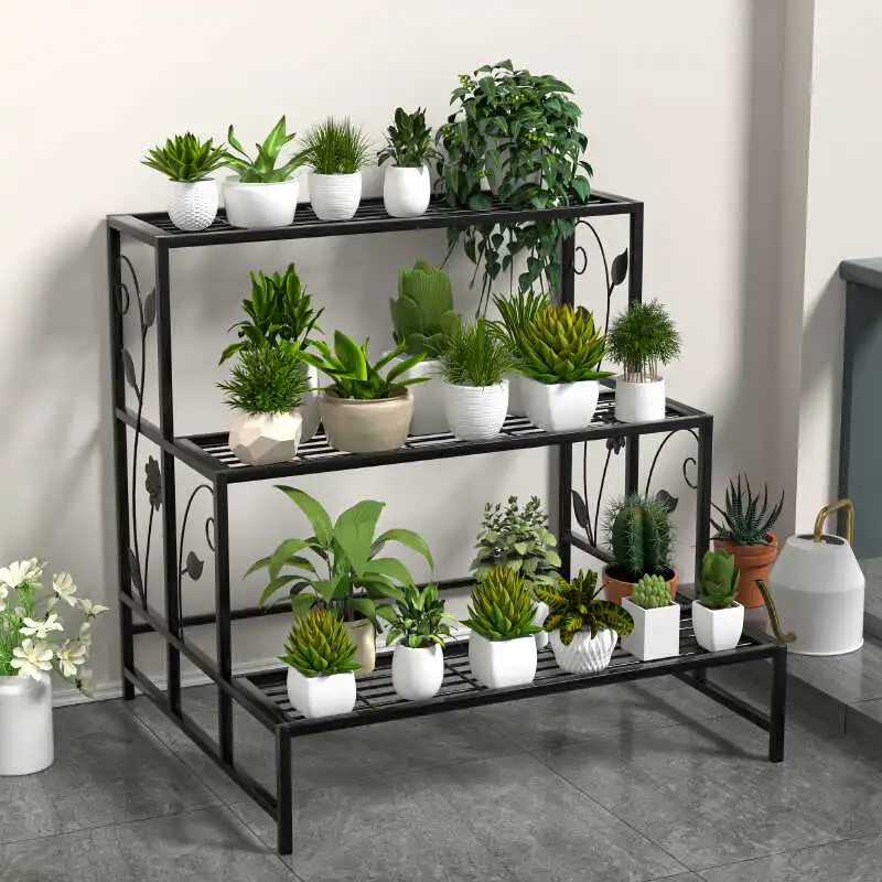 ZAesthetics Modern Flower Rack Balcony Living Room Storage Flower Rack Light Luxury Accessories Minimalist Plantenrek FurnitureZ