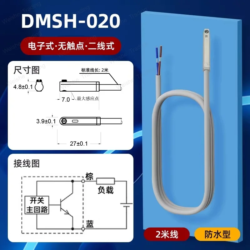 Cylinder Magnetic Switch Sensor Electronic Reed Reed Two-wire Magnetic Control Proximity Switch