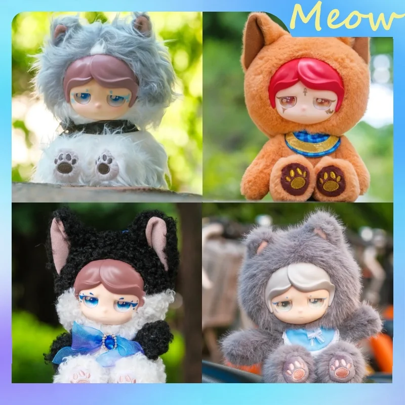 

Виниловая плюшевая слепая коробка серии Goho Mo-Cat Planet, 6 дизайнов космического кота со светящимися элементами, коллекционный брелок для новогоднего подарка