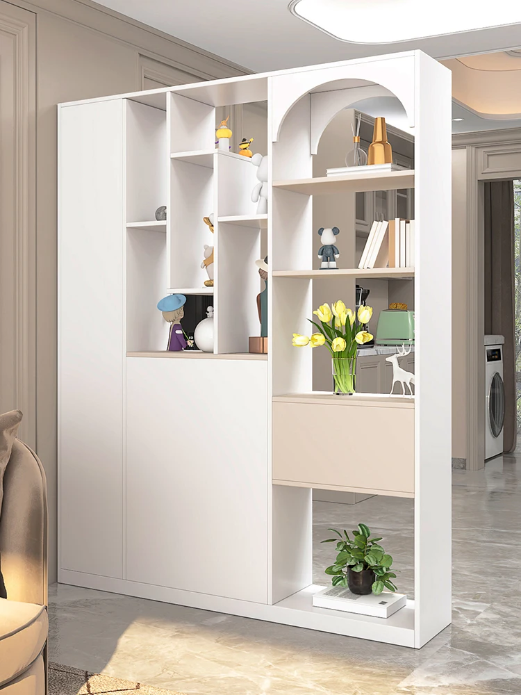 Shoe cabinet, screen are integrated into the entrance door,the living room is partitioned,household sofa side cabinet is located