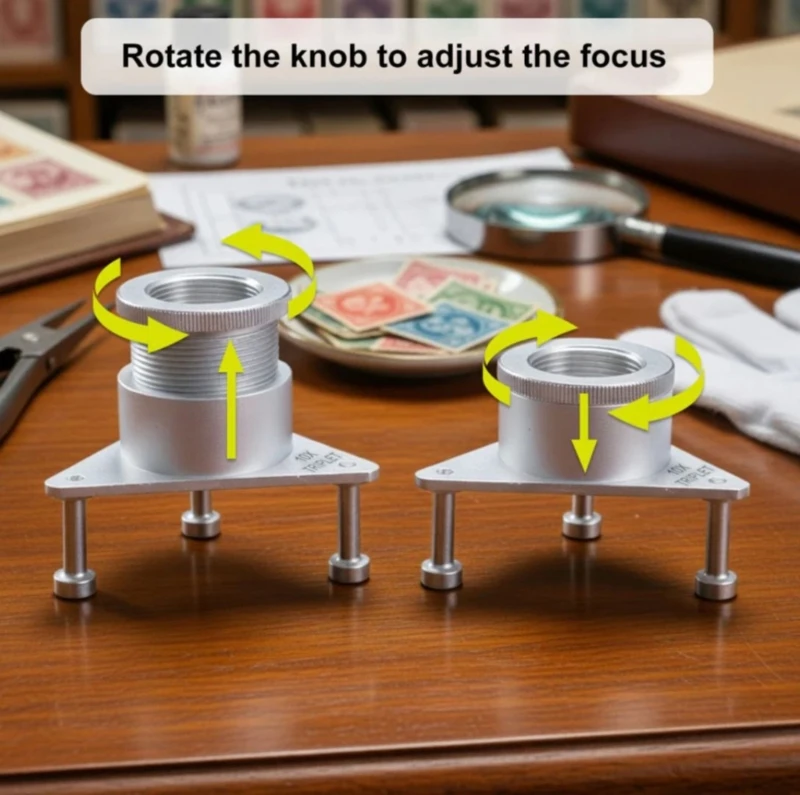Improved 10 Times Three Lens Desktop Viewer For Artisans And Hobbyists