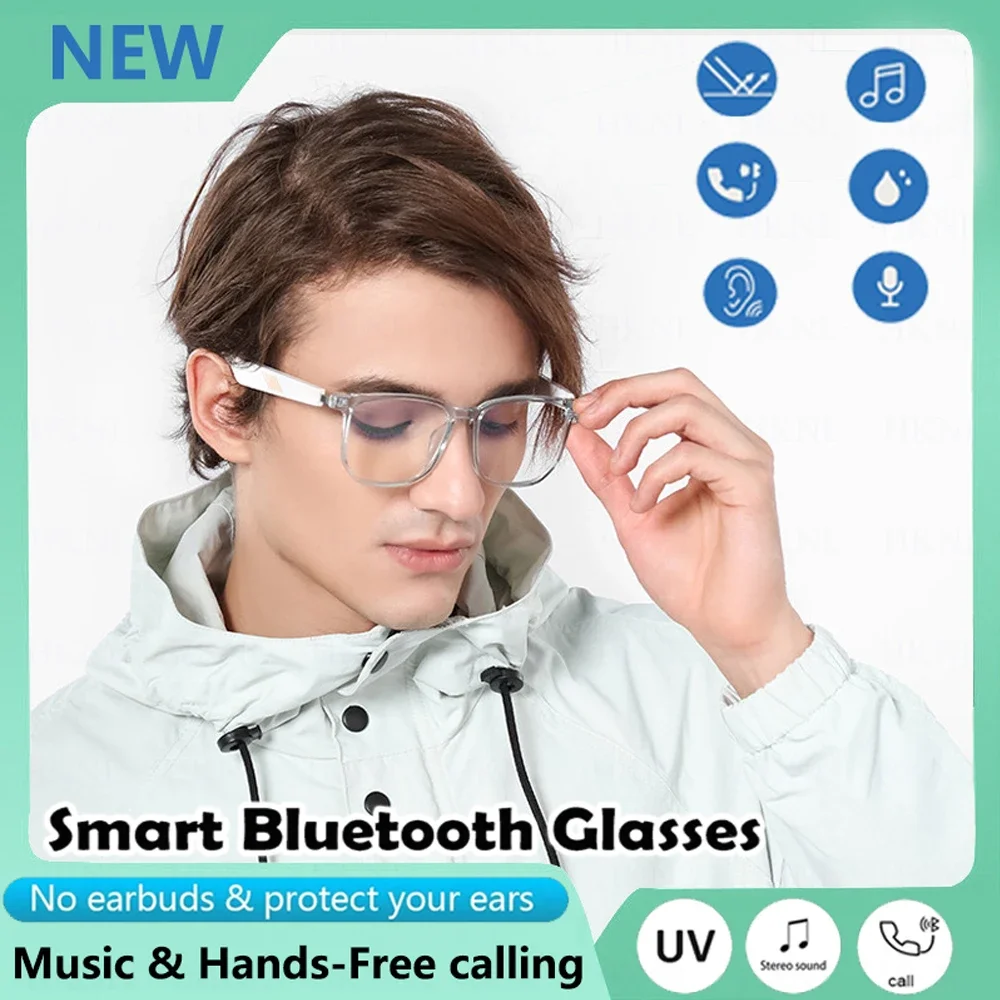 

Smart 3D Anti-Blue Voice Control Glasses Wireless Bluetooth Sunglasses Hands-Free Calling TWS Music Sports Waterproof Eyeglasses