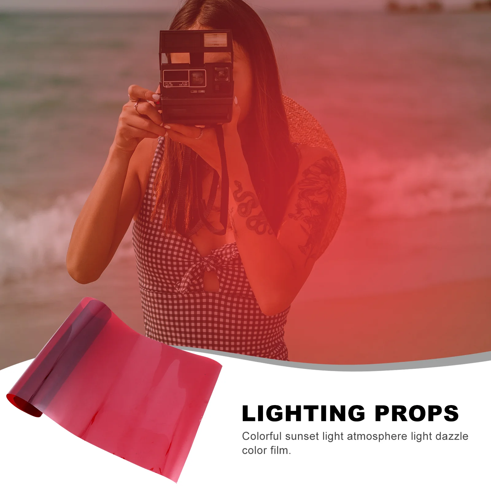 Filtro de Color de película de puesta de sol para cámara, lazo de Color, linterna, Gel de corrección, filtros amarillos, transparente, Miss