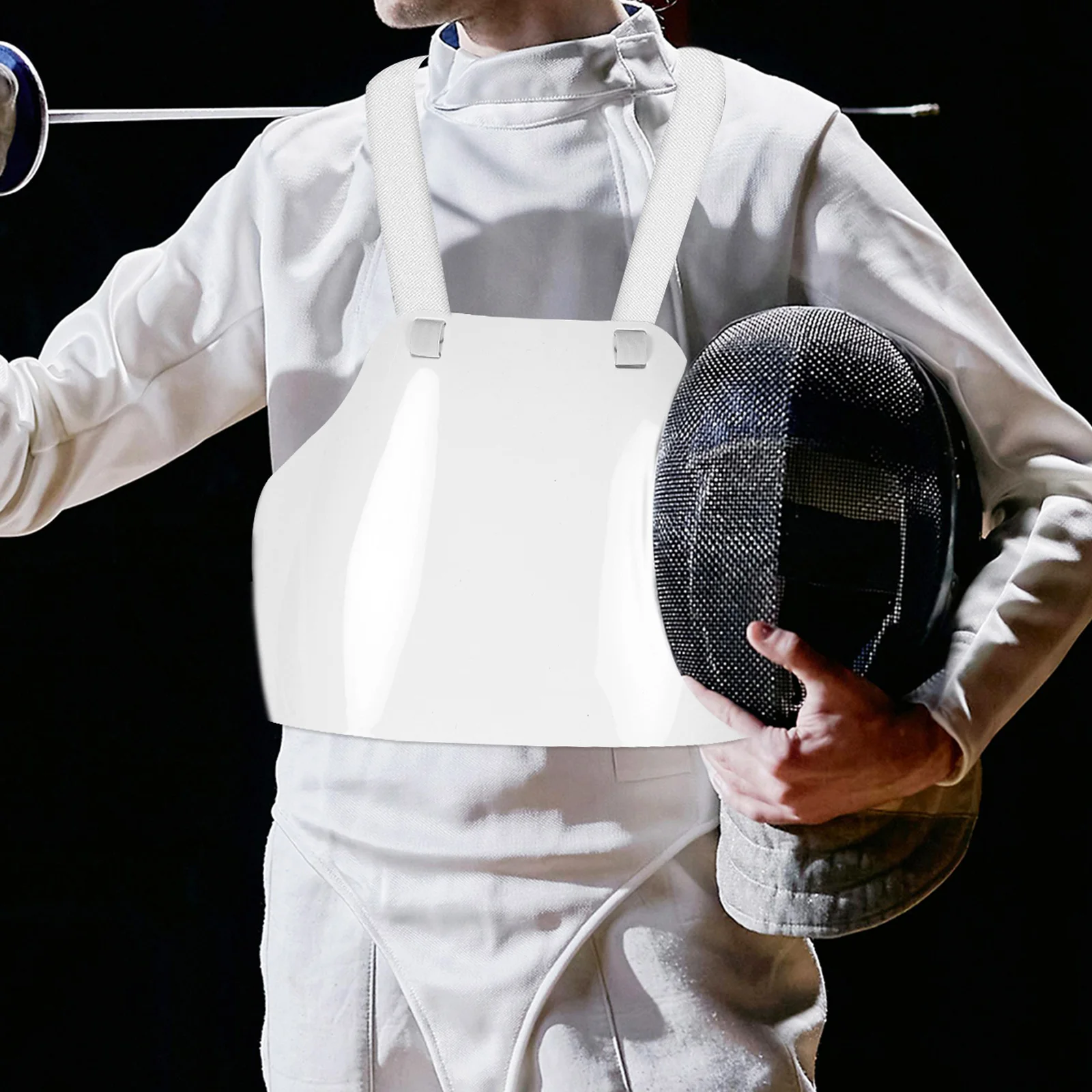 

Fencing Chest Protector Breathable Guard Protectors for Fencers The Body Protective Gear Pvc Child Kids Adjustable Strap