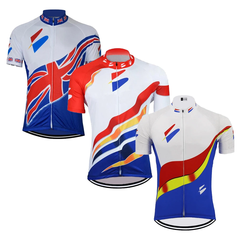 Cycling Jersey For Men Short Sleeve Breathable Bike Clothing 4 Style MTB Triathlon Clothes